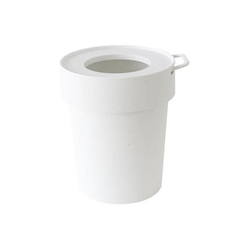 Hachiman TapTrash Bin with Lid Small White
