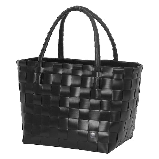 Handed By Paris Design Shopper Bag With A Fat Strap Handle In Black Size Small