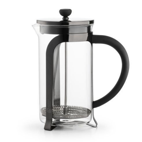 Leopold Vienna Cafetiere Coffee Maker 1.0L Borosilicate Glass Body with Gloss Black Holder