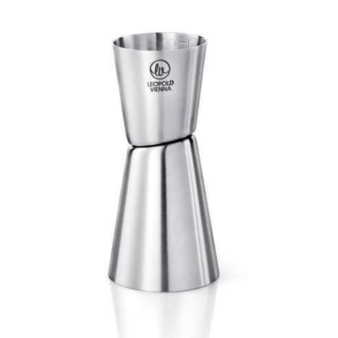Leopold Vienna Cocktail Jigger Measures in 2 Sizes 30 and 50ml in Matt Stainless Steel