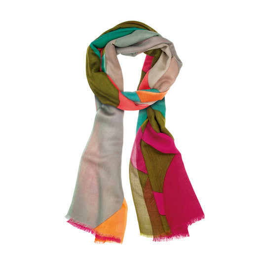 Remember Soft Scarf Louise Design In Wool & Viscose Length 190cm