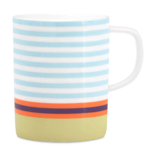 Remember Coffee or Tea Fine Bone China Porcelain Mug In Bright Positano Design