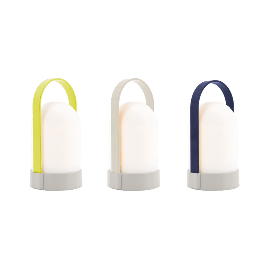 Remember Rechargeable Portable LED Lamp With Carry Handle Little URI Piccolo Set Of 3 Navy/Stone/Lime