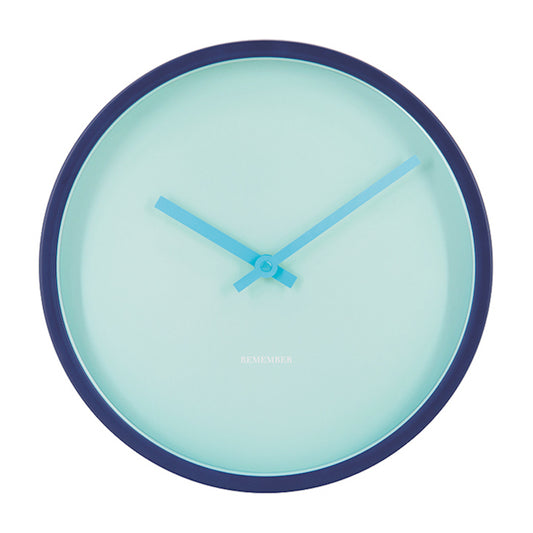 Remember Wall Clock in Aluminium Aqua Design Diameter 30cm