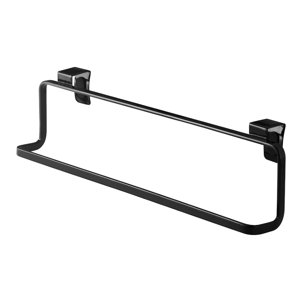 Yamazaki Towel Hanger for Over Cupboards Wide for Thicker Towels in Black